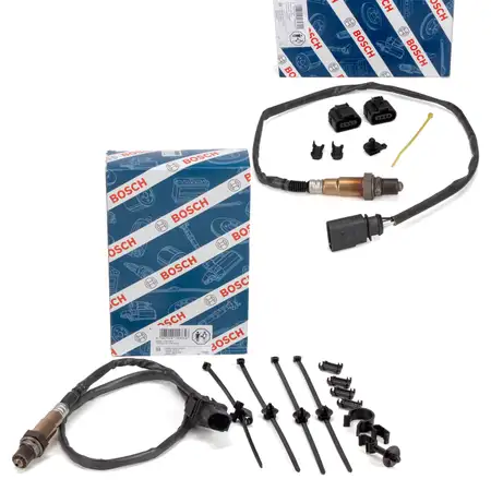 2x BOSCH VOR+NACH Kat Lambdasonde f&uuml;r AUDI A4 B8 A5 8T 8F A6 C7 Q5 8RB 1.8/2.0 TFSI