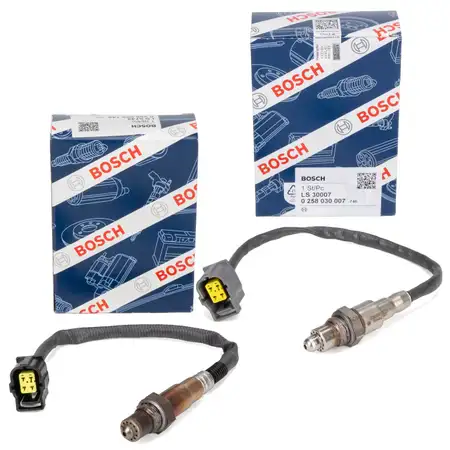 2x BOSCH VOR+NACH Kat Lambdasonde f&uuml;r MERCEDES-BENZ W176 W26 C117 A117 X156 M270.910