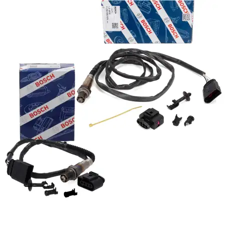 2x BOSCH VOR+NACH Kat Lambdasonde f&uuml;r VW Golf 4 Passat B5 1.8 T 2.0 A6 C5 2.4 2.7 T 3.0