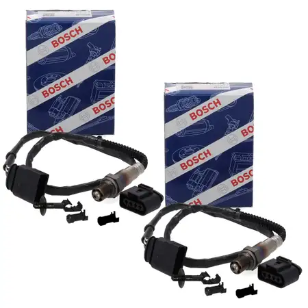 2x BOSCH VOR+NACH Kat Lambdasonde f&uuml;r SEAT Ibiza 2 3 Cordoba 1.4i 2.0 60/115 PS