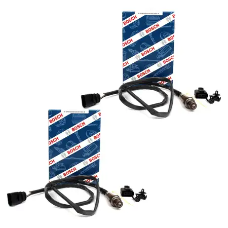 2x BOSCH VOR+NACH Kat Lambdasonde f&uuml;r VW Passat B6 Eos AUDI A3 8P 2.0 TFSI