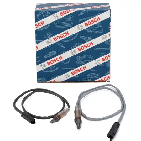 2x BOSCH NACH Kat Lambdasonde f&uuml;r BMW E46 E60 E61 E65-67 X3 E83 X5 E53 Z4 E85 M52 M54