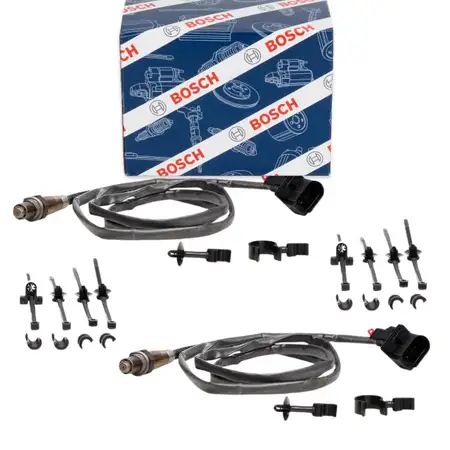 2x BOSCH 0258007351 VOR Kat Lambdasonde f&uuml;r VW Touareg 7L Phaeton AUDI A8 4E 3.7 4.2 V8