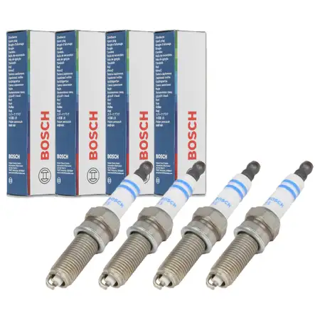 4x BOSCH 0242135545 YR7ME Spark Plug for HYUNDAI i10 I II, i20 I II 1.2 78/84/86/87 hp