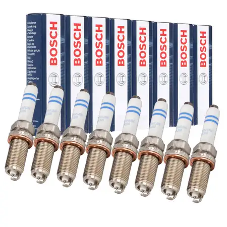 8x BOSCH 0241245677 Z&uuml;ndkerze f&uuml;r AUDI S6 RS6 C7 S7 RS7 4G A8 S8 4H 4.0 TFSI quattro