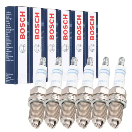 6x BOSCH 0242240648 FR6KDC+ Z&uuml;ndkerze f&uuml;r SMART City-Coupe Cabrio 450 0.6 45-71 PS