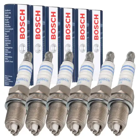 6x BOSCH FR6LDC 0242240566 Z&uuml;ndkerze f&uuml;r PORSCHE 964 993 996 Carrera / Turbo