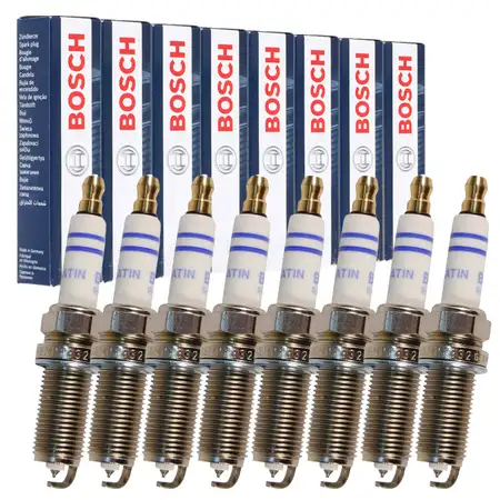 8x BOSCH FR6MPP332 0242240619 Z&uuml;ndkerze f&uuml;r PORSCHE Cayenne 9PA 92A Panamera 4.8 Turbo / S