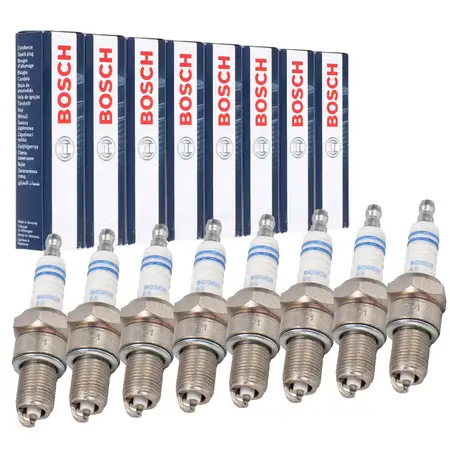 8x BOSCH WR7DC+ 0242235663 Z&uuml;ndkerze f&uuml;r PORSCHE 928 4.7 S 5.0 S / GT 5.4 GTS