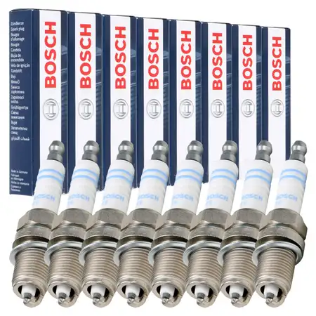 8x BOSCH 0242235666 FR7DC Z&uuml;ndkerze f&uuml;r CHEVROLET Corvette 5.7 JEEP Cherokee 4.7 V8
