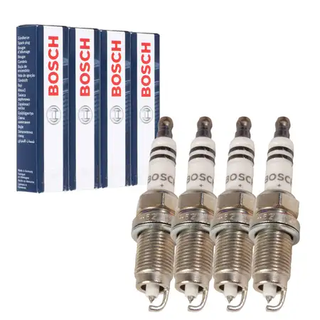 4x BOSCH FR7HPP33+ 0242236566 Z&uuml;ndkerze f&uuml;r VW Golf 4 Polo Arosa Ibiza Octavia