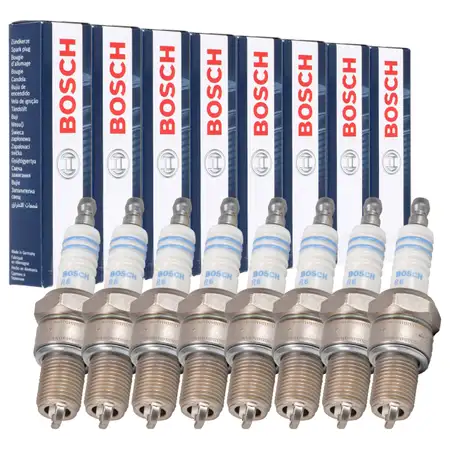 8x BOSCH WR8DC 0242229656 Z&uuml;ndkerze MERCEDES Pullmann W100 W116 W126 C126 R107 C107