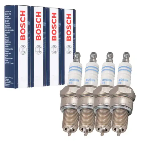 4x BOSCH WR8DC 0242229656 Z&uuml;ndkerze f&uuml;r PORSCHE 944 2.5 AUDI BMW VW MB OPEL FORD