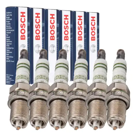 6x BOSCH FGR5KQE0 0242245590 Z&uuml;ndkerze f&uuml;r PORSCHE 996 997 Boxster Cayman (987)