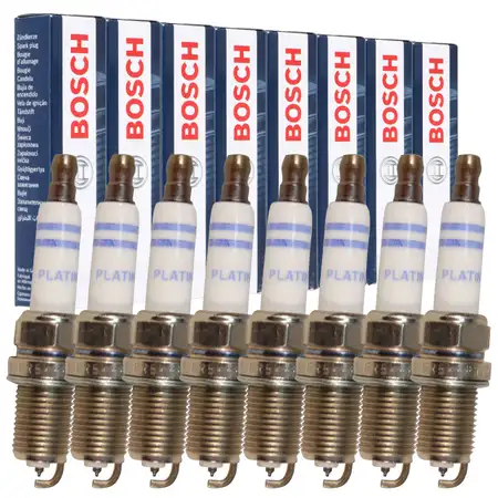 8x BOSCH FR5KPP332S 0242245576 Z&uuml;ndkerze f&uuml;r AUDI RS4 B7 B8 RS5 8T 8F R8 4.2 FSI