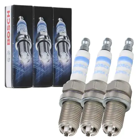 3x BOSCH 0242232502 FR78X Z&uuml;ndkerze DAIHATSU Cuore 5 6 Move Sirion Trevis YRV 1.0 56/58 PS