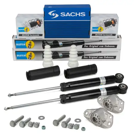 2x BILSTEIN B4 Sto&szlig;d&auml;mpfer + Staubschutz + Domlager f&uuml;r SKODA Octavia 2 1Z hinten