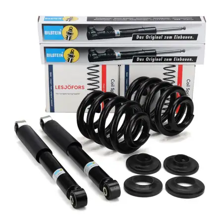 2x BILSTEIN B4 Sto&szlig;d&auml;mpfer + LESJ&Ouml;FORS VERST&Auml;RKT Federn f&uuml;r VW Transporter T5 T6 hinten