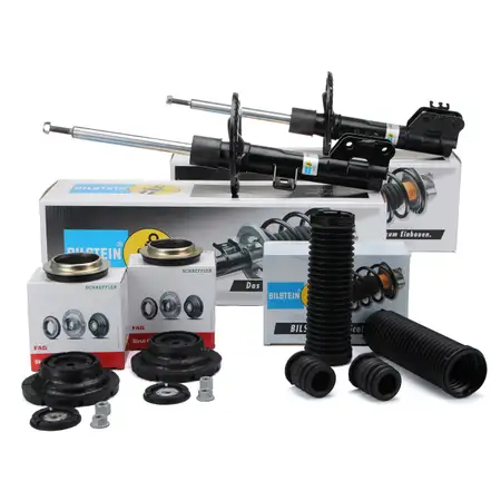 2x BILSTEIN 22-193032 Shock Absorber B1 with Dust Cover and FAG Strut Bearing for VW T5 (Front)