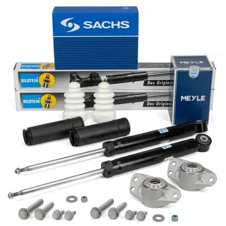 2x BILSTEIN B4 Sto&szlig;d&auml;mpfer + SACHS Staubschutz + MEYLE Domlager f&uuml;r VW Golf 5 2 hinten