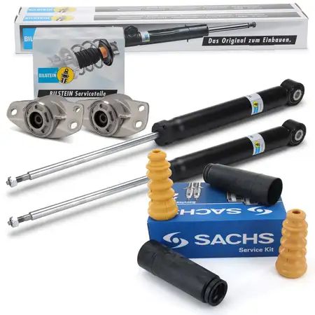 2x BILSTEIN B4 Sto&szlig;d&auml;mpfer + SACHS Staubschutz + B1 Domlager f&uuml;r VW Golf 6 5K1 hinten