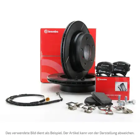 BREMBO Bremsscheiben + Bremsbel&auml;ge + Sensor f&uuml;r ALFA ROMEO Giulia Stelvio 2.9 Q4 hinten