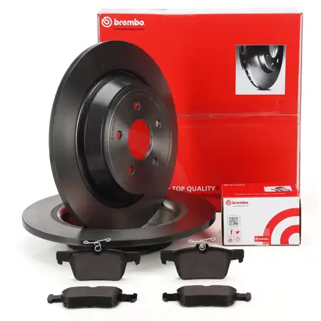 BREMBO Bremsscheiben + Bremsbel&auml;ge f&uuml;r FORD Mondeo 5 MK5 Turnier 10.2017-08.2019 hinten
