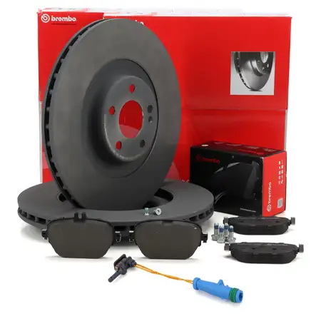 BREMBO Bremsscheiben + Bel&auml;ge + Sensor f&uuml;r MERCEDES W213 C257 N293 400 450 43/53AMG hinten