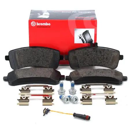 BREMBO P50132 Bremsbel&auml;ge + Warnsensor f&uuml;r MERCEDES W205 W222 A217 R231 63 AMG GT hinten