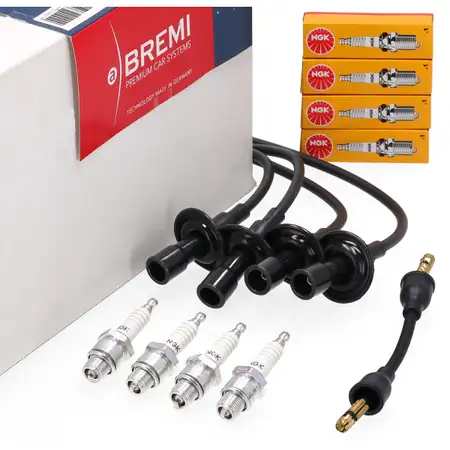 BREMI 626 Z&uuml;ndkabelsatz + 4x NGK 4210 Z&uuml;ndkerze f&uuml;r VW K&auml;fer 1.2-1600 181 1.6