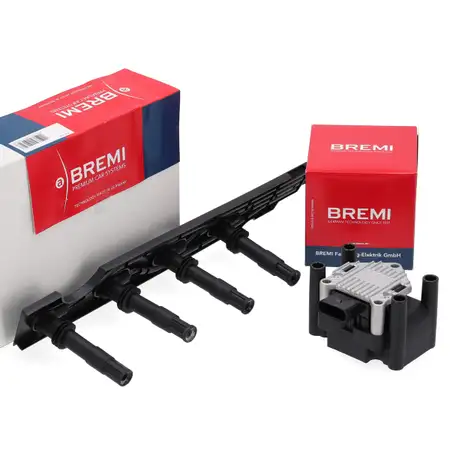BREMI Z&uuml;ndspule + Kabelsatz f&uuml;r VW Golf 4 Lupo Polo 6N2 9N Arosa Leon 1M 1 1.4/1.6 16V