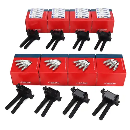 8x BREMI Z&uuml;ndspule + 16x MOPAR Z&uuml;ndkerze f&uuml;r JEEP Grand Cherokee 3 4 5.7 V8 HEMI
