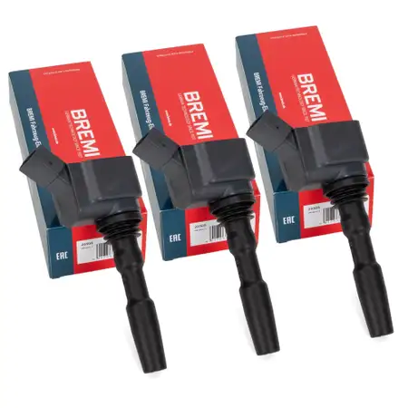 3x BREMI 20505 Z&uuml;ndspule f&uuml;r VW Golf 7 8 Polo 5 6 T-Cross T-Roc Touran 1.0 TSI 04C905110J