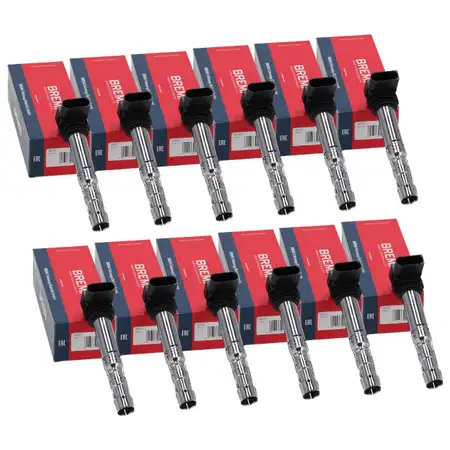12x BREMI 20112 Z&uuml;ndspule f&uuml;r VW Phaeton Touareg 7L AUDI A8 4D 4E 6.0 420/450 07C905115