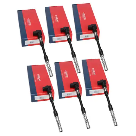 6x BREMI 20123 Z&uuml;ndspule Z&uuml;ndmodul f&uuml;r VW Transporter T4 2.8 VR6 204 PS 022905100J