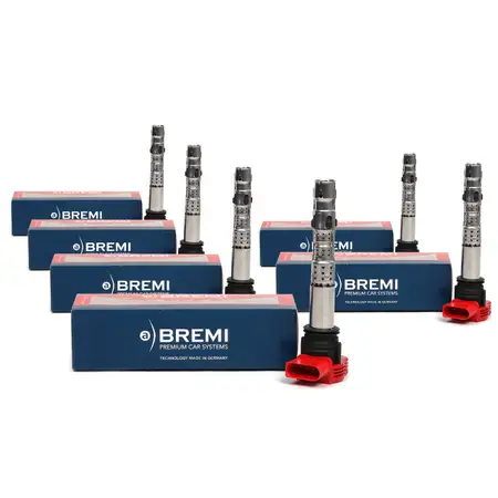 6x BREMI 20114 Z&uuml;ndspule f&uuml;r AUDI A4 A5 A6 A8 Q5 Q7 2.4-3.2 S4 S5 VW Touareg V6
