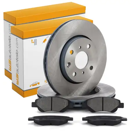 Bremsscheiben + Bremsbel&auml;ge f&uuml;r CITROEN C1 II PEUGEOT 107 108 TOYOTA Aygo B1 B4 vorne