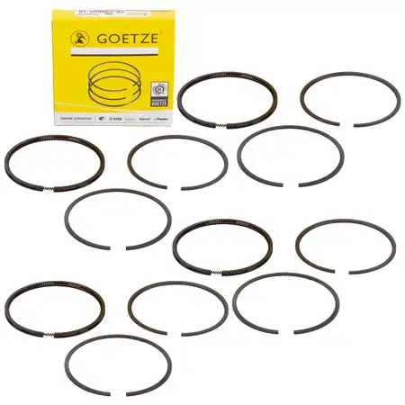 4x MAHLE 08-320600-10 Kolbenringsatz f&uuml;r PORSCHE 356 C 1600 SC 912 90/95 PS 61610390705