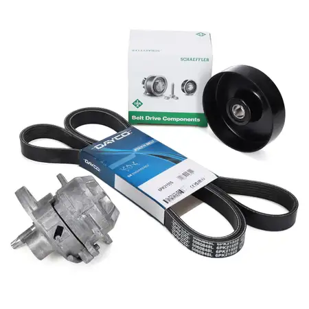 DAYCO 6PK2155S Keilrippenriemen + Spanner INA Rolle f&uuml;r MERCEDES W210 W163 R170 M111