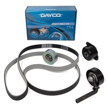DAYCO KPV287 Keilrippenriemen + Rollen Satz f&uuml;r BMW E460 E90-92 E60/61 X3 E83 X5 M47 M57