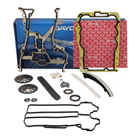 DAYCO Steuerkettensatz + ELRING Dichtungen f&uuml;r OPEL Agila A Corsa C D 1.0 58/60 PS