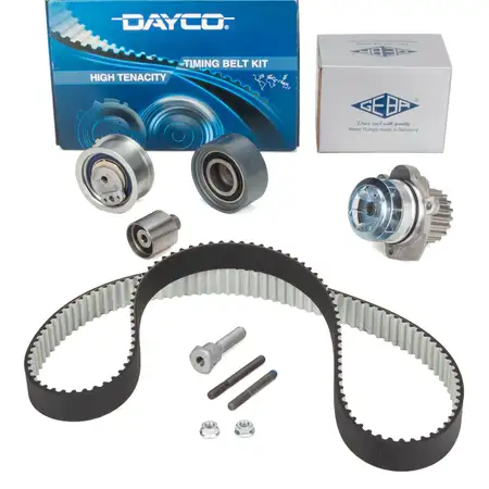 DAYCO Zahnriemensatz + GEBA Wasserpumpe f&uuml;r VW Golf 5 Passat Touran 8P Octavia 2 2.0 TDI