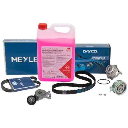 DAYCO Zahnriemensatz Wasserpumpe MEYLE Keilriemen Frostschutz f&uuml;r VW Golf 5 6 Passat 1.6