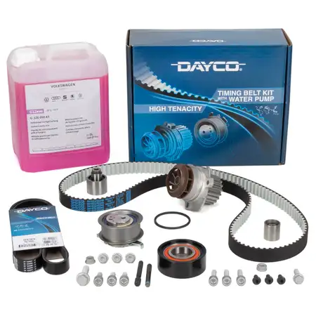 DAYCO Zahnriemensatz Wapu Keilriemen 5L ORIGINAL Frostschutz f&uuml;r VW Golf 6 1.6/2.0 TDI