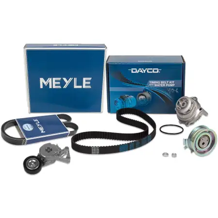 DAYCO Timing Belt Kit + Water Pump + MEYLE V-Belt for VW Golf 5, 6, Passat B6, Touran 1.6