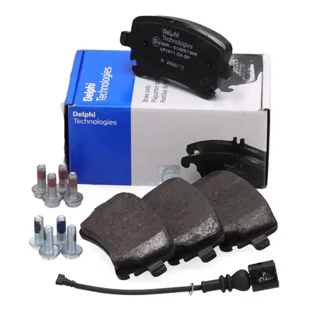 DELPHI Bremsbel&auml;ge + Sensor f&uuml;r VW Multivan Transporter T5 T6 PR-2E3/2E4 hinten