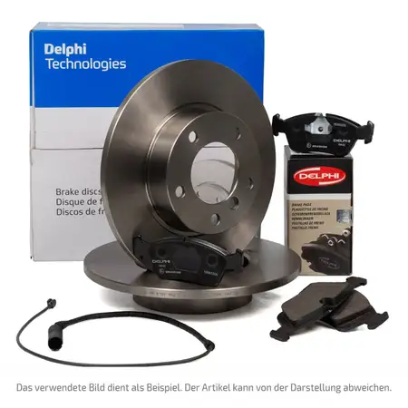 DELPHI Bremsscheiben + Bremsbel&auml;ge + Sensor CITROEN Saxo PEUGEOT 106 I II ohne ABS vorne
