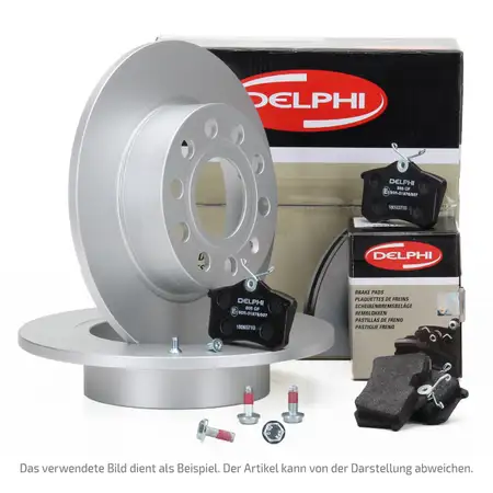 DELPHI Bremsscheiben + Bremsbel&auml;ge PEUGEOT 206 1.1i 60 PS 2001-2002 vorne