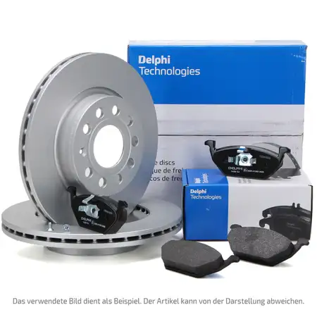 DELPHI Bremsscheiben + Bremsbel&auml;ge VW Golf 3 Lupo Polo 6N1 6N2 Vento Caddy 2 vorne