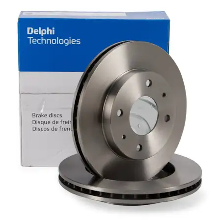 DELPHI BG2763 Brake Disc Set for MITSUBISHI Carisma, Galant (2006&ndash;2008) and VOLVO S40 (2001), V40 (front)